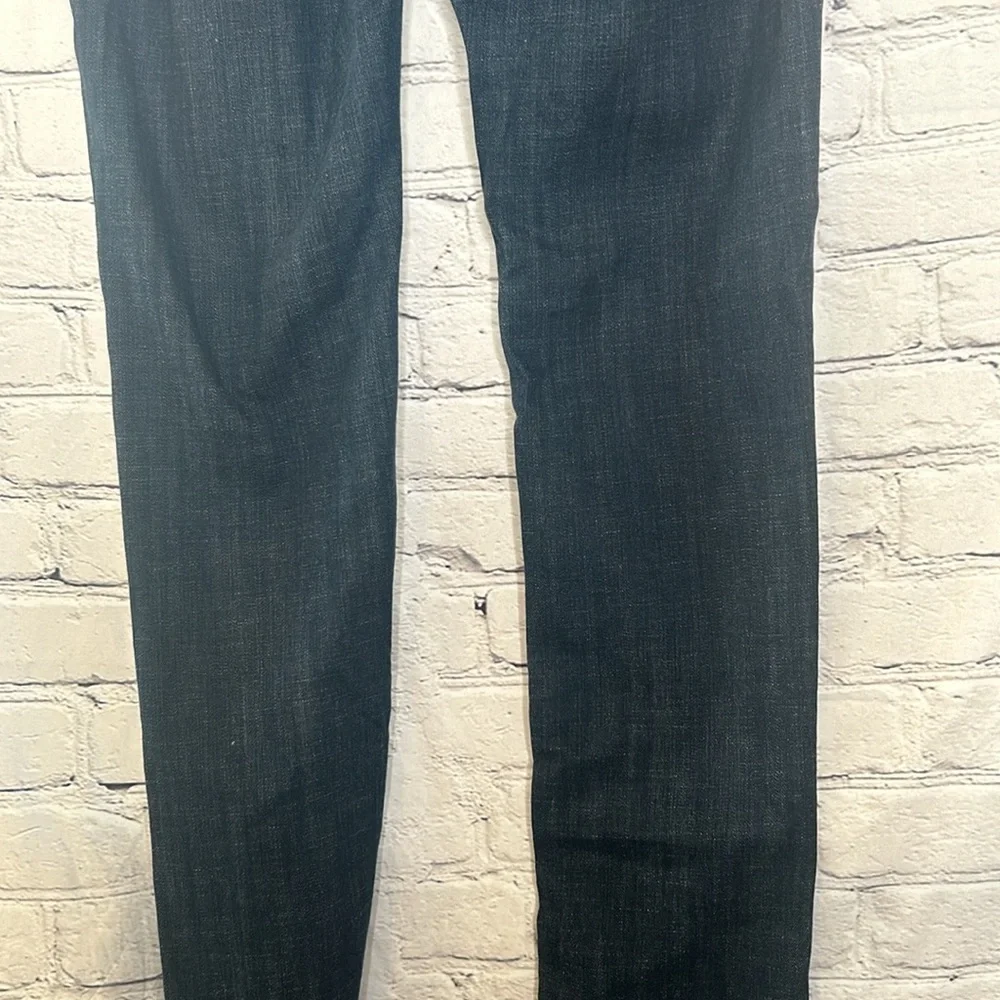 Tory Burch Tapered Leg Dark Wash Denim Blue Jeans Size 29 Excellent Condition